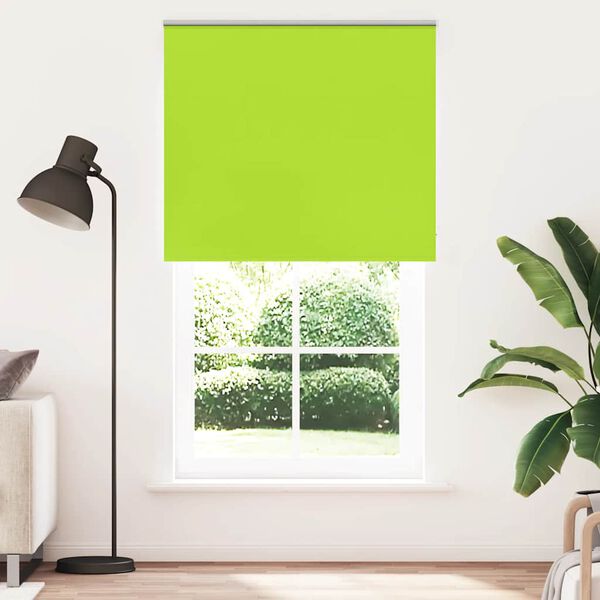 vidaXL Roller Blind Blackout Leaves Green 135x210 cm Fabric Width 131.6 cm Polyester