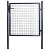 vidaXL Mesh Garden Gate Galvanised Steel 100x100 cm Grey