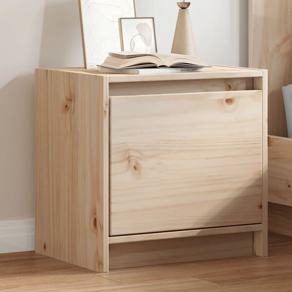 vidaXL Bedside Cabinet 40x30.5x40 cm Solid Pinewood