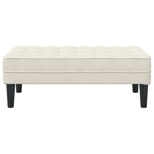 vidaXL Bench Cream 113 x 57 x 39 cm Velvet