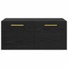 vidaXL Wall Cabinet Black oak 80 x 36.5 x 35 cm Engineered wood