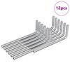 vidaXL Hex Key 12 pcs Silver 20 x 52 mm Steel