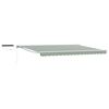 vidaXL Electric Retractable Awning Green and White 4.5 x 3 m