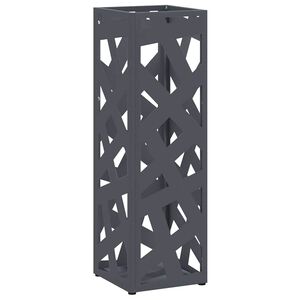 vidaXL Rain Umbrella Stand Anthracite 15.5 x 15.5 x 49 cm Steel