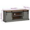 vidaXL TV Cabinet HALDEN 2 Sliding Doors Grey 150x40x60 cm Solid Wood