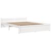 vidaXL Bed Frame without Mattress White Solid Wood 160x200 cm