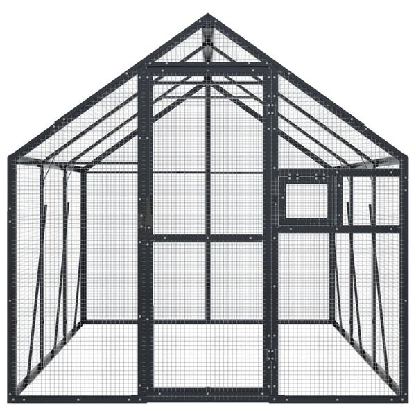 vidaXL Aviary Anthracite 1.79x3x1.85 m Aluminium