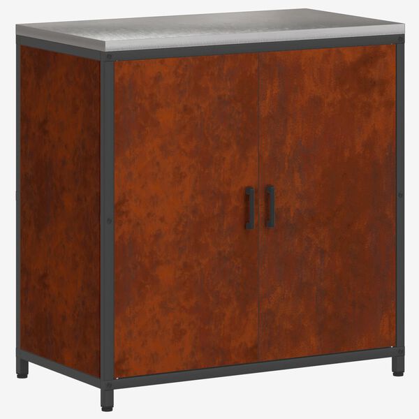 vidaXL Kitchen Storage with Shelf Rusty 90 x 50 x 92 cm Steel