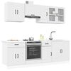 vidaXL 8 Piece Kitchen Cabinet Set Kalmar White Engineered Wood