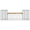vidaXL Garden Bench Gabion Design 183x41x60.5 cm Impregnated Wood Pine
