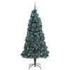 vidaXL Artificial Pre-lit Christmas Tree with Ball Set Green 210 cm