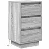 vidaXL Bedside Cabinet with LED Lights&nbsp;Grey Sonoma 38x34x65 cm