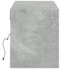vidaXL TV Wall Cabinet with LED Lights Concrete Grey 140x31x38 cm