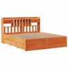 vidaXL Bookcase Bed without Mattress Wax Brown 200x200 cm Solid Wood Pine