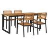 vidaXL 5 Piece Garden Dining Set Solid Wood Acacia and Metal
