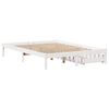 vidaXL Bed Frame without Mattress White 120x190 cm Small Double Solid Wood Pine