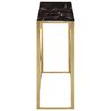 vidaXL Console Table Gold Stainless Steel and Tempered Glass