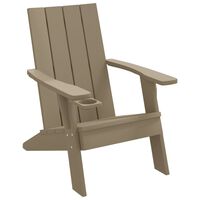 vidaXL Garden Adirondack Chair Light Brown 75x88.5x89.5cm Polypropylene