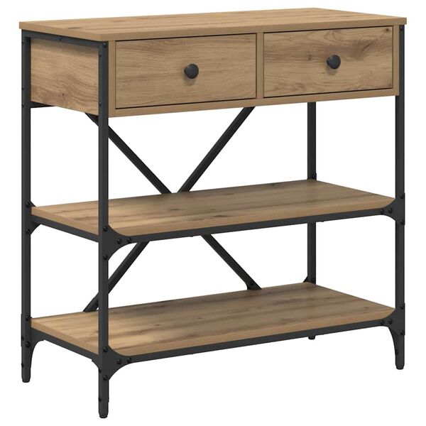 vidaXL Console Table with Drawer Brown 100 x 34.5 x 75 cm Wood