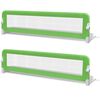 vidaXL Toddler Safety Bed Rail 2 pcs Green 150x42 cm
