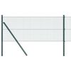 vidaXL Welded Wire Fence Ground Fix 10 x 0.8 m PVC-Coated Steel Green