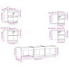 vidaXL 7 Piece TV Wall Units with LED White Engineered Wood
