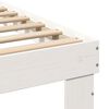 vidaXL Bed Frame with Headboard White 140 x 190 cm Solid Pine Wood
