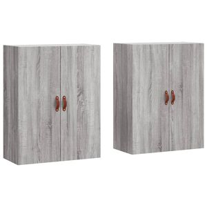 vidaXL Wall Mounted Cabinets 2 pcs Grey Sonoma 69.5x34x90 cm