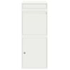 vidaXL Parcel Drop Box with Storage White 41 x 38 x 103 cm Steel