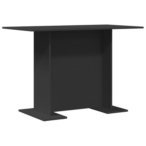 vidaXL Dining Table Black 110x60x75 cm Engineered Wood