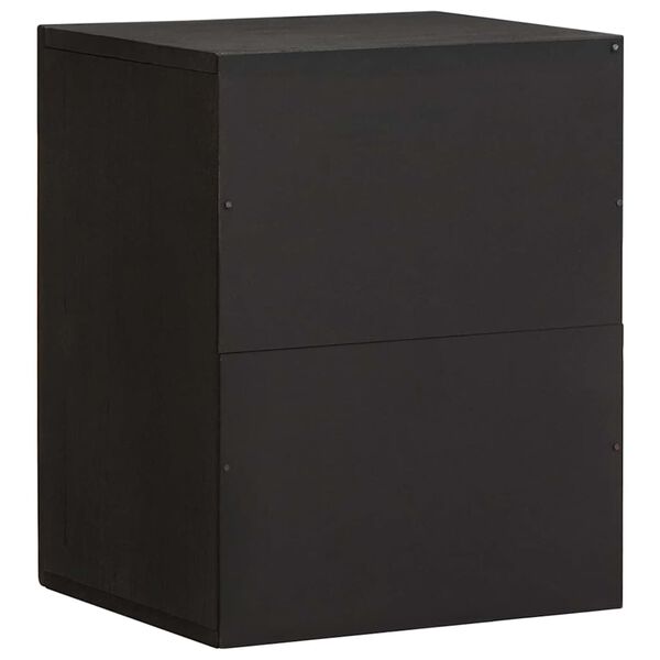 vidaXL Wall Cabinet with Door Black 38 x 33 x 48 cm Solid Mango Wood