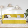 vidaXL Corner Bed Frame with Headboard Yellow 90 cm x 190 cm Velvet