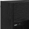 vidaXL TV Wall Cabinet Black Oak 98.5 x 30 x 60.5 cm Engineered Wood