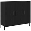 vidaXL Sideboard Black Oak 90 x 34 x 80 cm Engineered Wood