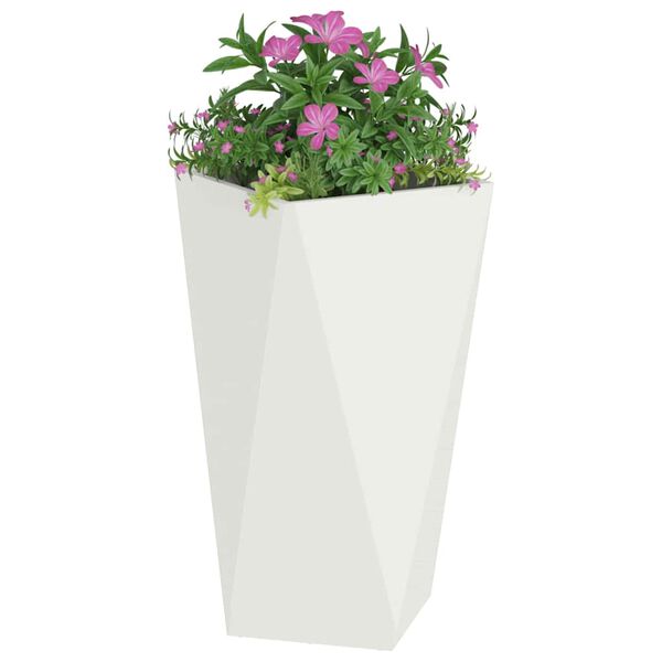 vidaXL Planter White 40 x 40 x 75 cm Steel
