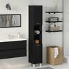 vidaXL Bathroom Cabinet Black Oak 30 x 30 x 179 cm Engineered Wood