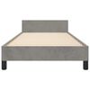 vidaXL Bed Frame without Mattress Light Grey 90x190cm Single Velvet