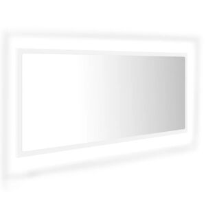vidaXL LED Bathroom Mirror White 100x8.5x37 cm Acrylic