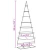 vidaXL Metal Christmas Tree for Decoration Black 180 cm