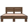 vidaXL Bed Frame without Mattress Brown Oak 140x200 cm