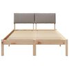 vidaXL Bed frame Brown and taupe 120 x 190 cm Solid pine wood