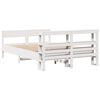 vidaXL Bed Frame without Mattress White 150x200 cm King Size Solid Wood Pine