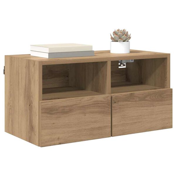 vidaXL TV Wall Cabinets Wall-mounted 2 pcs Artisan Oak 60 x 30 x 30 cm