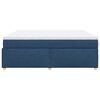 vidaXL Box Spring Bed with Mattress Blue 180x200 cm Fabric