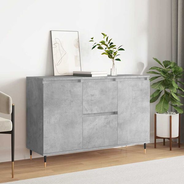 vidaXL Sideboard Concrete Grey 101.5x35x70 cm Engineered Wood