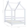 vidaXL Kids Bed Frame White Solid Pine Wood 70x140 cm
