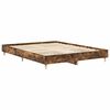 vidaXL Bed Frame No Mattress Smoked Oak 150x200 cm King Size Engineered Wood