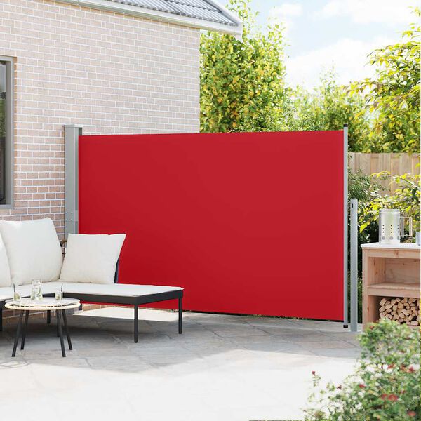 vidaXL Patio Retractable Side Awning 170x300 cm Red