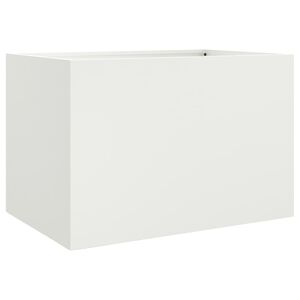 vidaXL Planter White 62x47x46 cm Steel