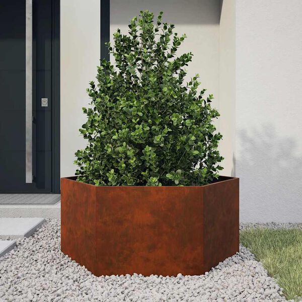 vidaXL Planter with Legs Rusty 30x30x30 cm Corten Steel
